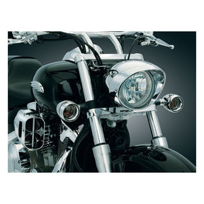 Kuryakyn, Front deep dish bezels w/smoke lenses, amber bulb TURN SIGNALS LENS AND VISOR KITS Kuryakyn