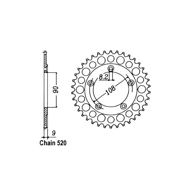 JT Rear Sprocket 491.40 SPROCKETS REAR WHEEL Jt Sprockets