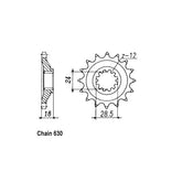 JT Front Sprocket 523.15 SPROCKETS TRANSMISSION Jt Sprockets