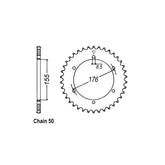 JT Rear Sprocket 2011.42 SPROCKETS REAR WHEEL Jt Sprockets