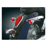 Kuryakyn, Deep dish bezels w/red lenses, chrome TURN SIGNALS LENS AND VISOR KITS Kuryakyn