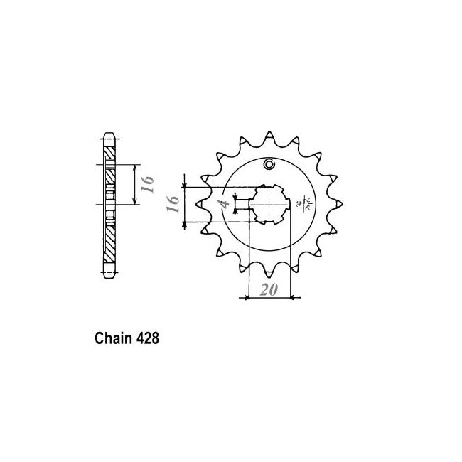 JT Front Sprocket 555.14 SPROCKETS TRANSMISSION Jt Sprockets