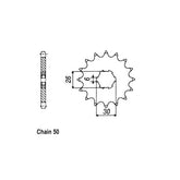 JT Front Sprocket 568.17 SPROCKETS TRANSMISSION Jt Sprockets