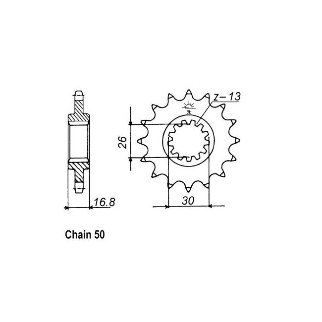 JT Front Sprocket 333.16 SPROCKETS TRANSMISSION Jt Sprockets