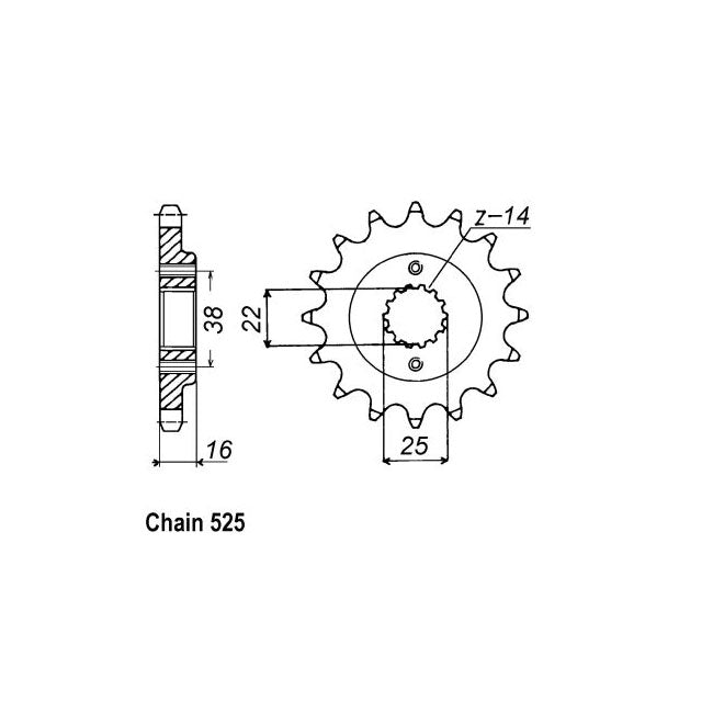 JT Front Sprocket 740.15 SPROCKETS TRANSMISSION Jt Sprockets