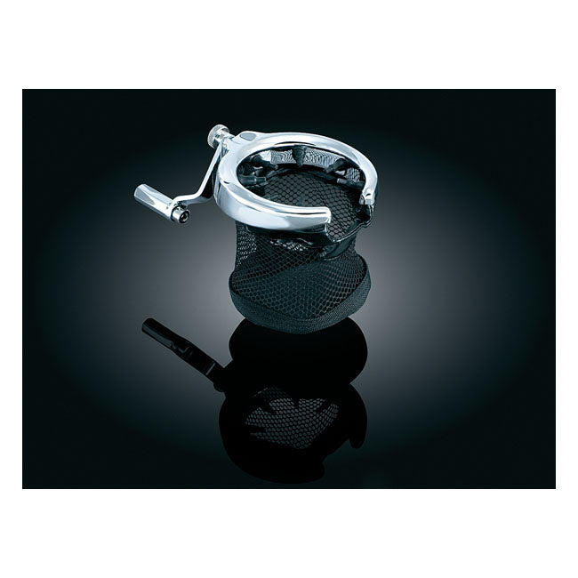 Kuryakyn, Passenger drink holder w/mesh basket DRINK HOLDERS Kuryakyn