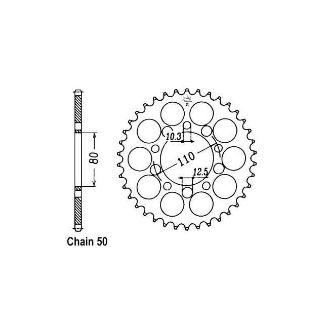 JT Rear Sprocket 1334.43 SPROCKETS REAR WHEEL Jt Sprockets