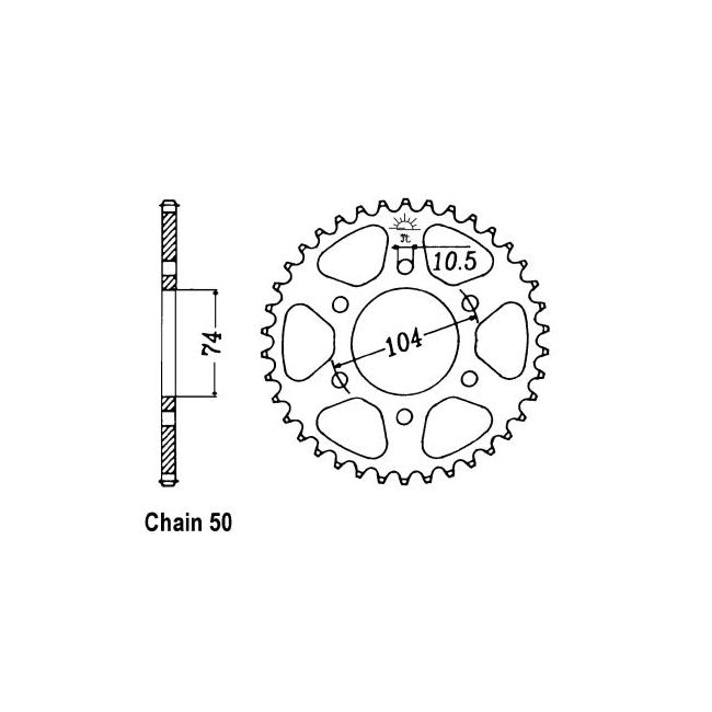 JT Rear Sprocket 481.40 SPROCKETS REAR WHEEL Jt Sprockets