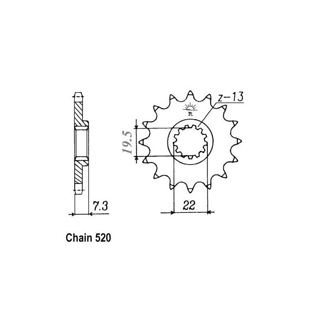 JT Front Sprocket 434.16 SPROCKETS TRANSMISSION Jt Sprockets
