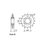 JT Front Sprocket 295.15 SPROCKETS TRANSMISSION Jt Sprockets