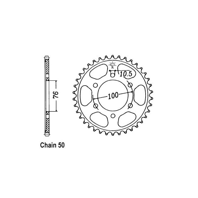 JT Rear Sprocket 816.52 SPROCKETS REAR WHEEL Jt Sprockets