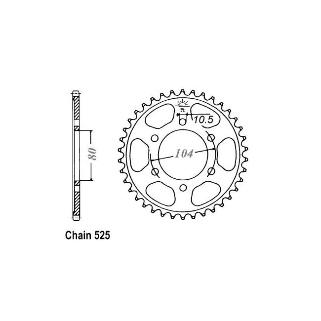 JT Rear Sprocket 1489.42 SPROCKETS REAR WHEEL Jt Sprockets
