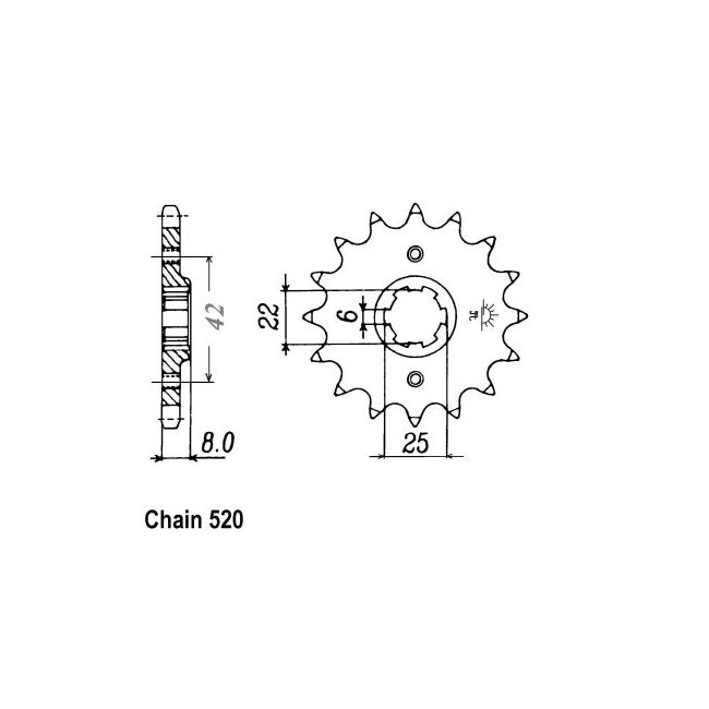 JT Front Sprocket 281.14 SPROCKETS TRANSMISSION Jt Sprockets
