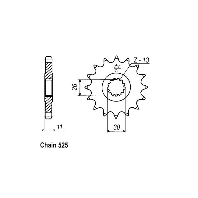 JT Front Sprocket 1591.16 SPROCKETS TRANSMISSION Jt Sprockets