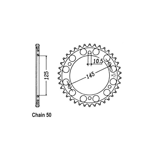 JT Rear Sprocket 865.44 SPROCKETS REAR WHEEL Jt Sprockets