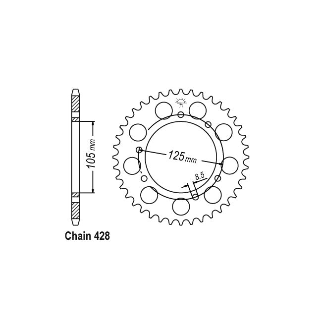 JT Rear Sprocket 1134.50 SPROCKETS REAR WHEEL Jt Sprockets