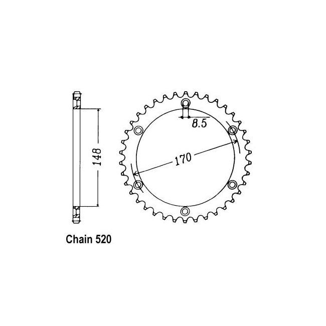 JT Rear Sprocket 828.42 SPROCKETS REAR WHEEL Jt Sprockets