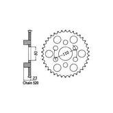 JT Rear Sprocket 19.36 SPROCKETS REAR WHEEL Jt Sprockets