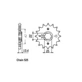 JT Front Sprocket 291.17 SPROCKETS TRANSMISSION Jt Sprockets