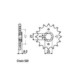 JT Front Sprocket 575.15 SPROCKETS TRANSMISSION Jt Sprockets