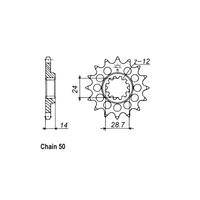 JT Front Sprocket 1529.17 SPROCKETS TRANSMISSION Jt Sprockets