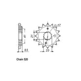 JT Front Sprocket 1322.15 SPROCKETS TRANSMISSION Jt Sprockets