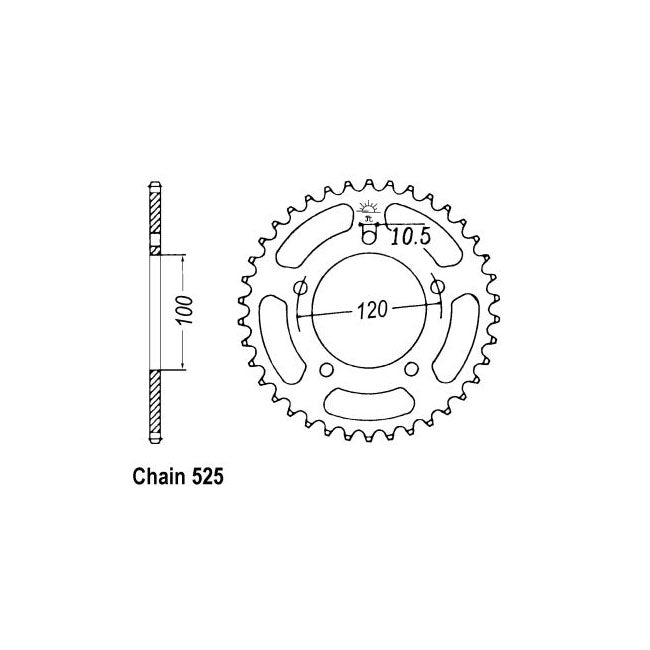 JT Rear Sprocket 702.44 SPROCKETS REAR WHEEL Jt Sprockets
