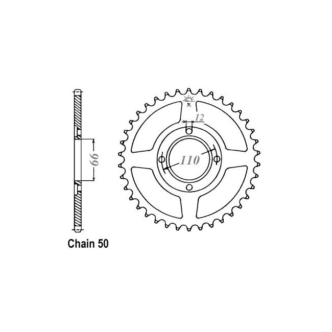 JT Rear Sprocket 849.38 SPROCKETS REAR WHEEL Jt Sprockets