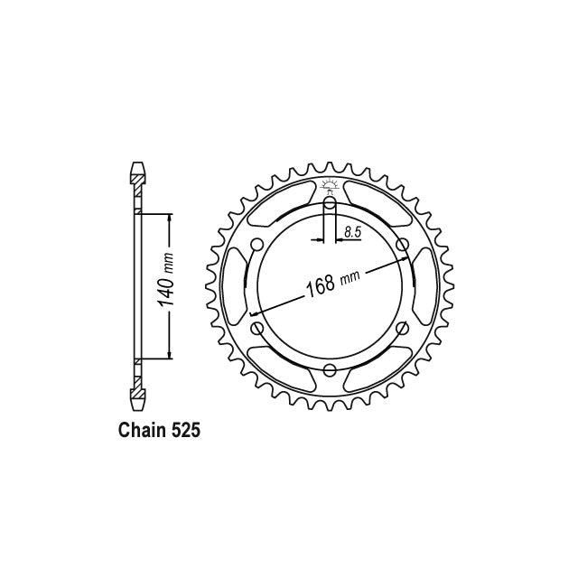 JT Rear Sprocket 6.41 SPROCKETS REAR WHEEL Jt Sprockets