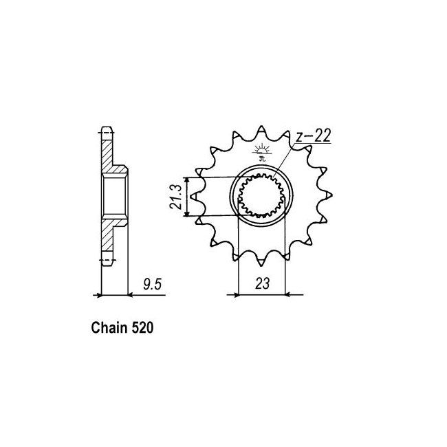 JT Front Sprocket 1577.15 SPROCKETS TRANSMISSION Jt Sprockets