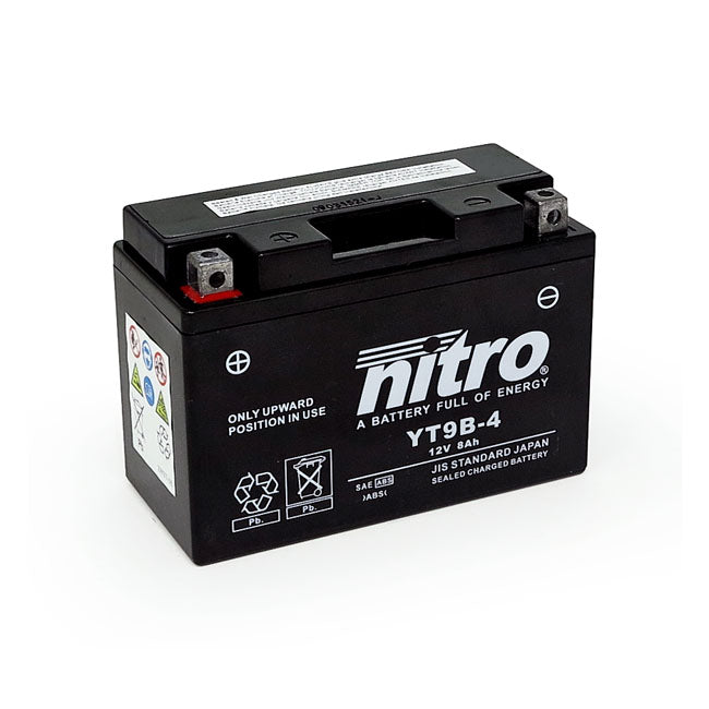 Nitro Sealed Yt9 B 4 Agm Battery Batteries Nitro