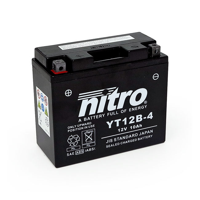 Nitro Sealed Yt12 B 4 Agm Battery Batteries Nitro