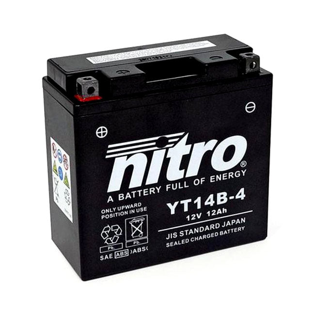 Nitro Sealed Yt14 B 4 Agm Battery Batteries Nitro