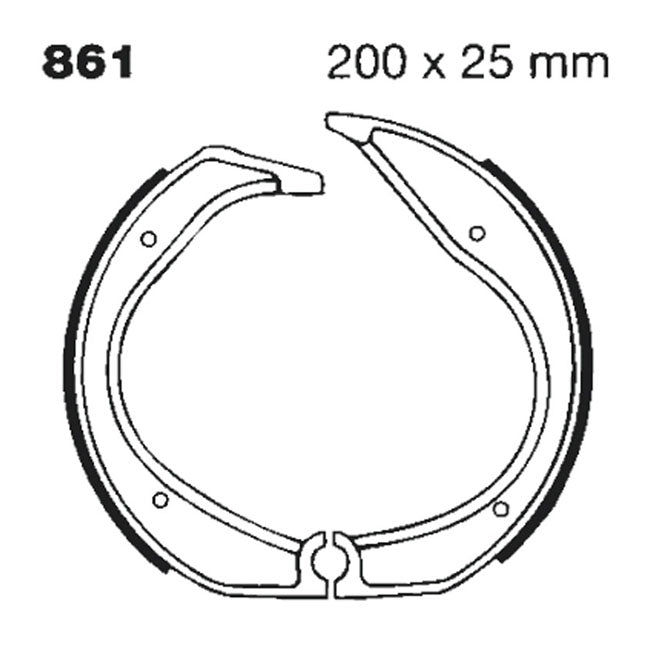 Drag Specialties 61 Univ Ss Clear Coat Dot Brake Shoes And Linings Drag Specialties