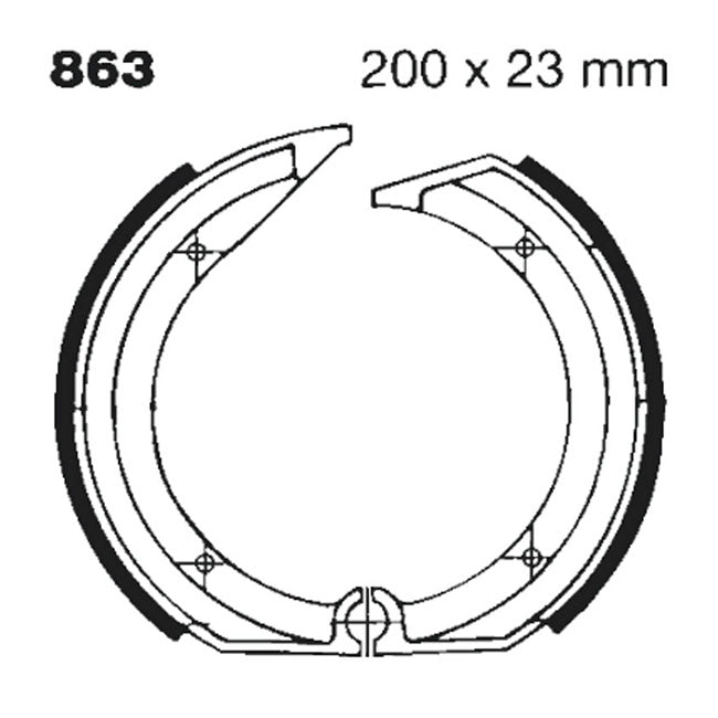 EBC plain brake shoes BRAKE SHOES AND LININGS Ebc