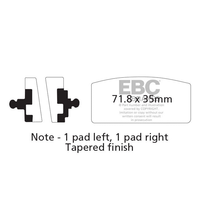 EBC Organic brake pads BRAKE PADS Ebc