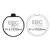 EBC Organic brake pads BRAKE PADS Ebc