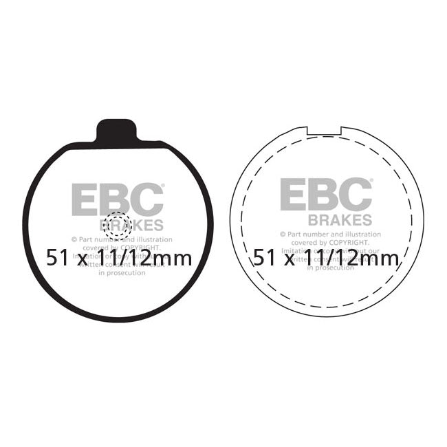 EBC Organic brake pads BRAKE PADS Ebc