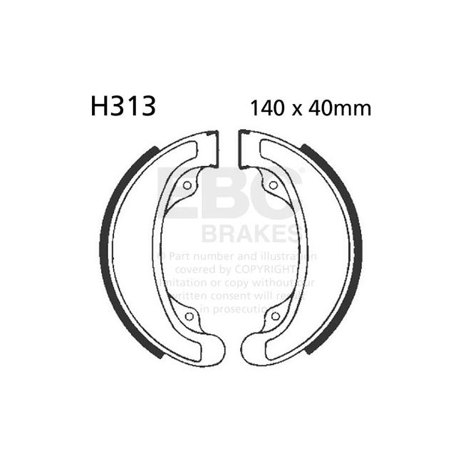 EBC plain brake shoes BRAKE SHOES AND LININGS Ebc
