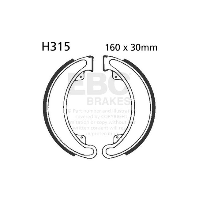 EBC plain brake shoes BRAKE SHOES AND LININGS Ebc