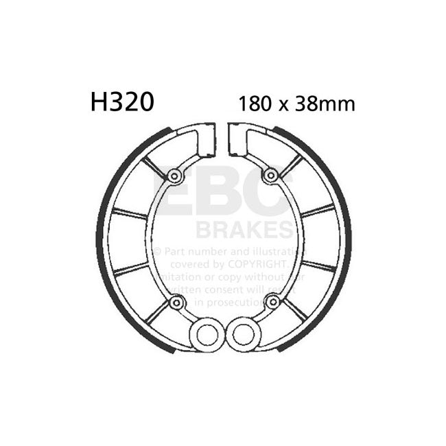 EBC plain brake shoes BRAKE SHOES AND LININGS Ebc