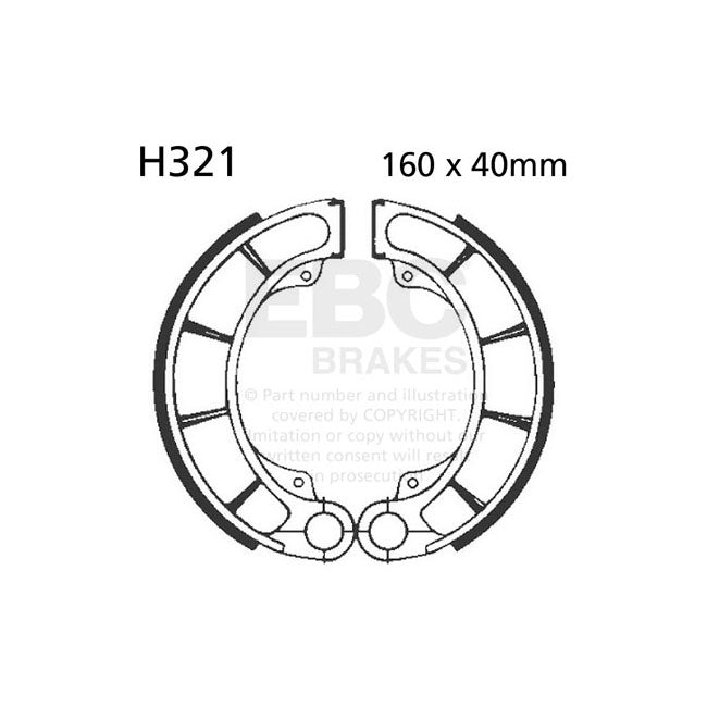 EBC plain brake shoes BRAKE SHOES AND LININGS Ebc