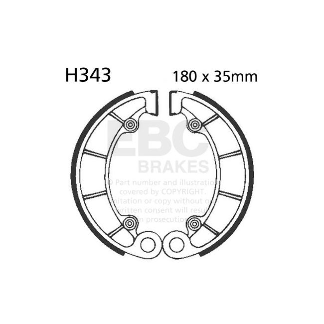 EBC plain brake shoes BRAKE SHOES AND LININGS Ebc