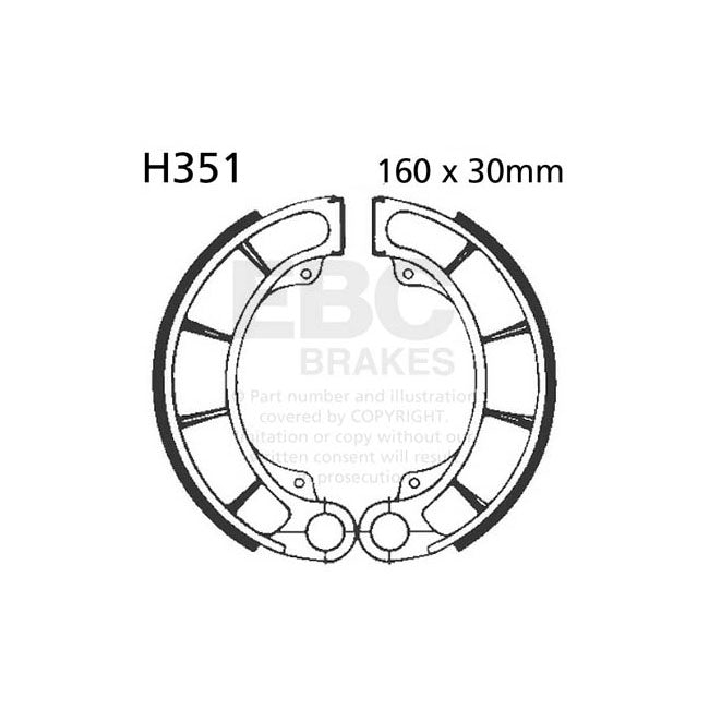 EBC plain brake shoes BRAKE SHOES AND LININGS Ebc