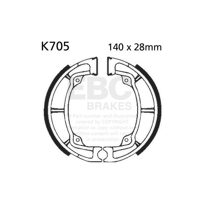 EBC plain brake shoes BRAKE SHOES AND LININGS Ebc