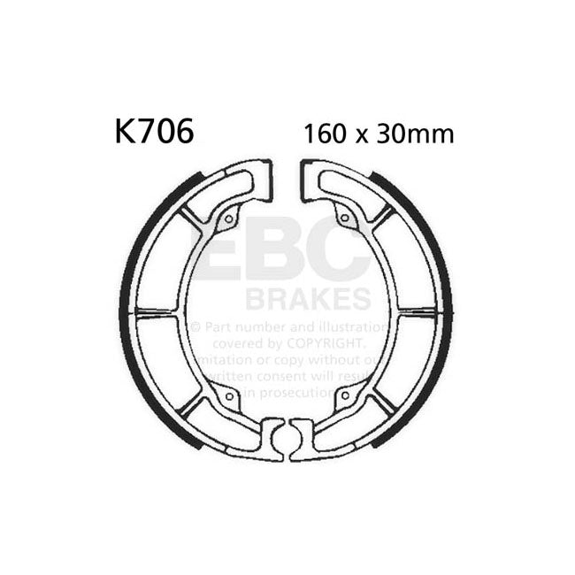 EBC plain brake shoes BRAKE SHOES AND LININGS Ebc