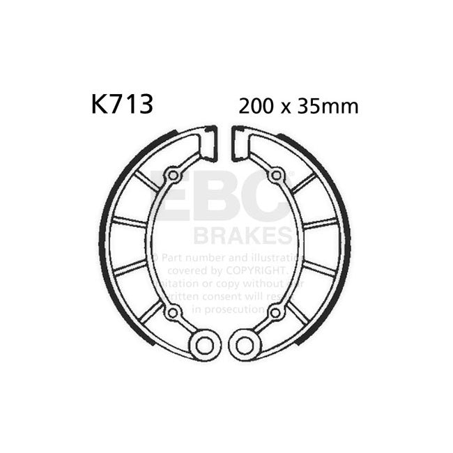 EBC plain brake shoes BRAKE SHOES AND LININGS Ebc