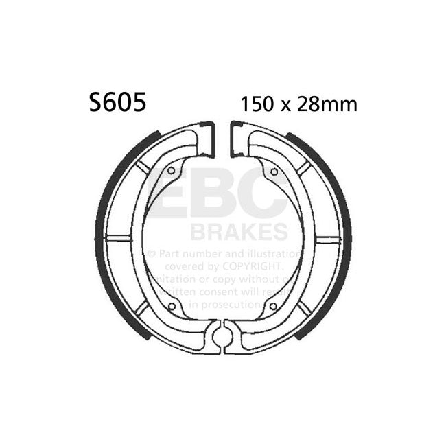 EBC plain brake shoes BRAKE SHOES AND LININGS Ebc