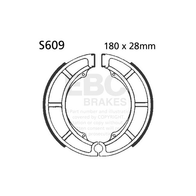 EBC plain brake shoes BRAKE SHOES AND LININGS Ebc