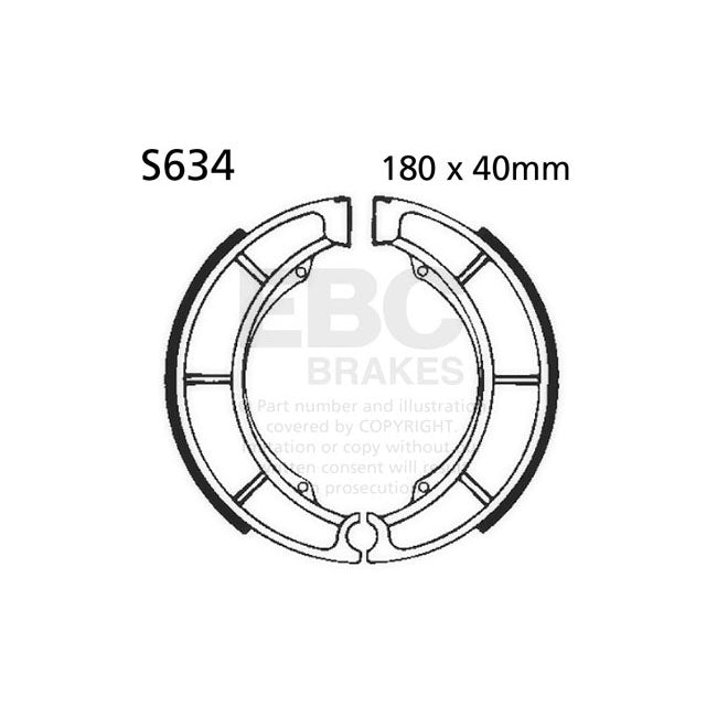 EBC plain brake shoes BRAKE SHOES AND LININGS Ebc